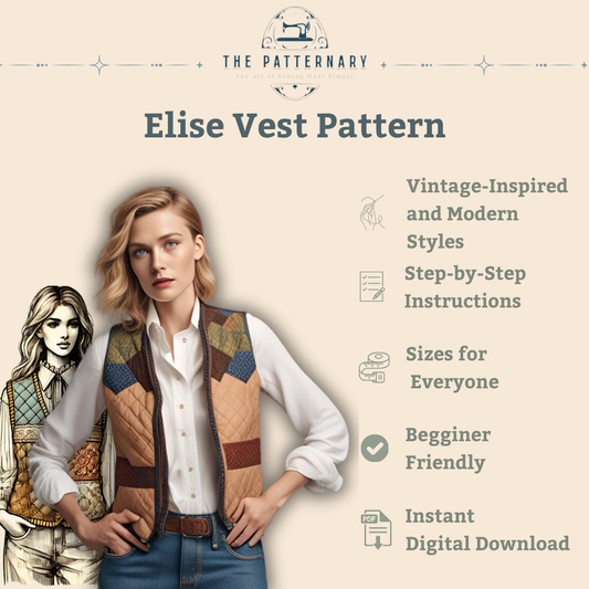 Elise Vest - Sewing Pattern